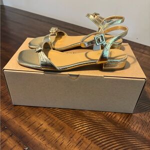 Gold J. Crew Sandals